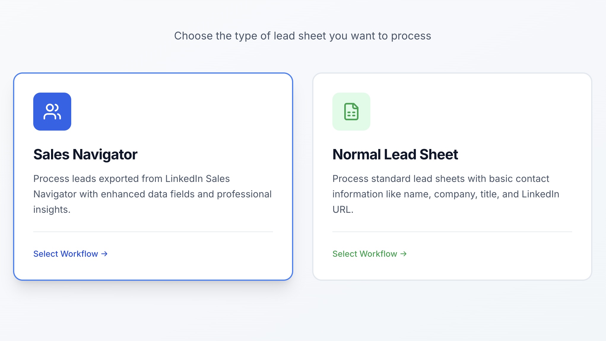 Add leads and choose version